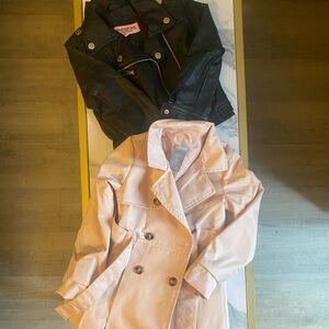 Urban Republic Black Leather Jacket and Tahari pink dress jacket 4t